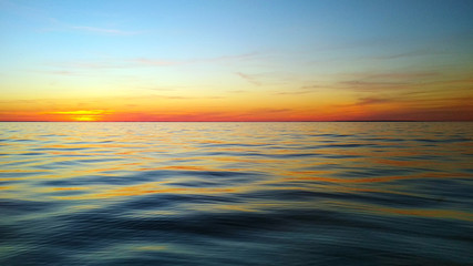 Fototapeta premium colorful sunset on the sea