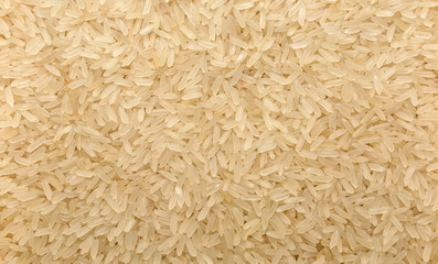 Photo of closeup texture of white rice cereals, background
