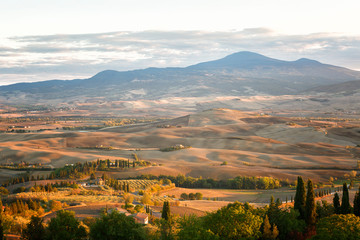Fototapeta premium Typical autumn rural landscape , Tuscany, Italy