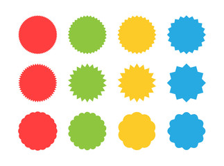 Big set of starburst sale sticker label. Sunburst price tag discount sticker, shopping, sale, special offer badges. Retro style. Label. Vector illustration.