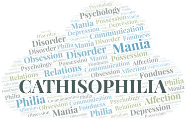 Cathisophilia word cloud. Type of Philia.