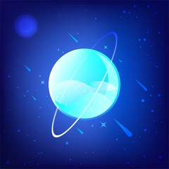 Fototapeta premium Uranus, planet in solar system