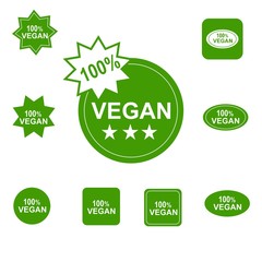 organic logo icon set, healthy food labels