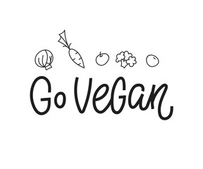 Go vegan shirt print quote lettering