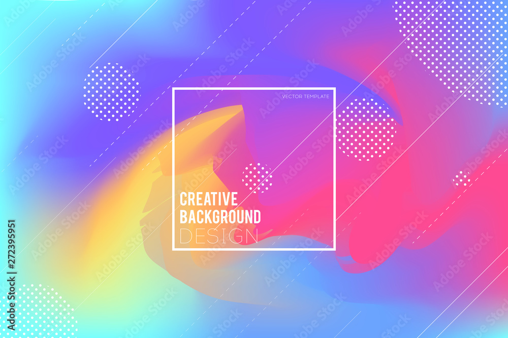 Wall mural blurred colorful background witt mesh gradient. modern page design with dot pattern. vector template