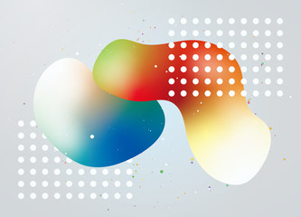 立体的なイラスト　グラデーション　イメージ