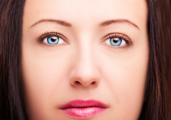 A beautiful insightful look woman eye. Close up shot