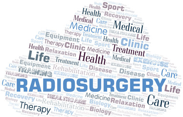 Radiosurgery word cloud. Wordcloud made with text only.