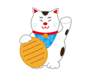 猫　招き猫　小判