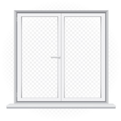 white double window template
