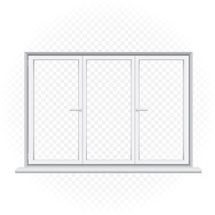 white triple window template