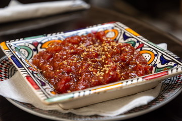 Tomates confites à la marocaine