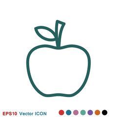Apple Icon in trendy flat style isolated on background.