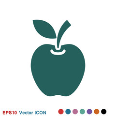 Apple Icon in trendy flat style isolated on background.
