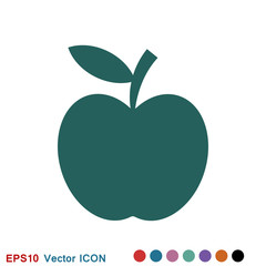 Apple Icon in trendy flat style isolated on background.