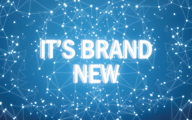 It is brand new on digital interface and blue network background