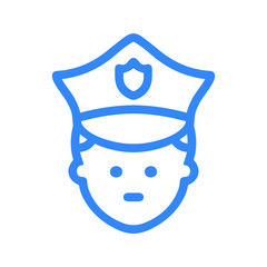 Fototapeta premium policeman security icon