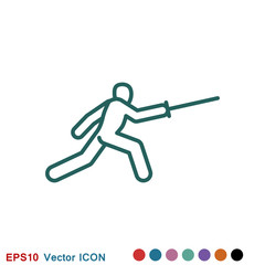 Athlete icon isolated on background vector illustration