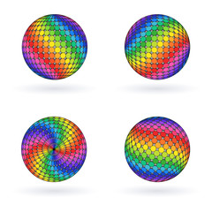 Bright Colorful Rainbow Sphere Ball.