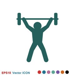 Athlete icon isolated on background vector illustration