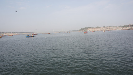 boats on Ganga Ghaat Prayagraj up India