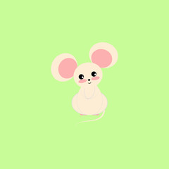 Mouse, cartoon, illustration, animal color icon