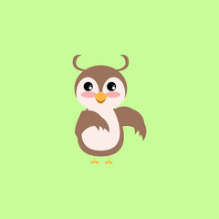 Owl, cartoon, illustration, animal color icon