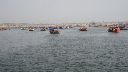 Holy River Ganga and River Yamuna Sangam Ghaat Prayagraj-38