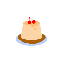 Pudding, caramel icon. Element of color international food icon. Premium quality graphic design icon. Signs and symbols collection icon
