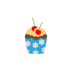 Cupcake, muffin icon. Element of color international food icon. Premium quality graphic design icon. Signs and symbols collection icon