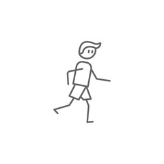 Running, physiotherapy, man icon. Element of physiotherapy icon. Thin line icon for website design and development, app development. Premium icon