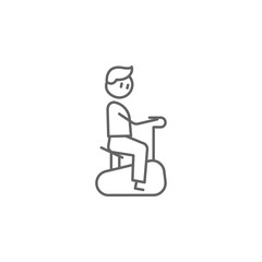 Stationary bike, physiotherapy icon. Element of physiotherapy icon. Thin line icon for website design and development, app development. Premium icon