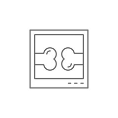 X-ray, physiotherapy, bones icon. Element of physiotherapy icon. Thin line icon for website design and development, app development. Premium icon