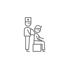 Physiotherapy, doctor, man icon. Element of physiotherapy icon. Thin line icon for website design and development, app development. Premium icon