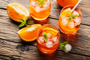 Aperol Spritz with orange