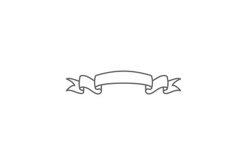 Ribbon for text illustration. Element of ribbon icon. Thin line icon for website design and development, app development. Premium icon