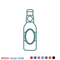 Beer bottle icon vector illustration for web and apps.