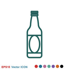 Beer bottle icon vector illustration for web and apps.