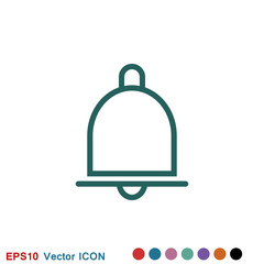 Bell Icon vector in trendy flat style isolated on background.