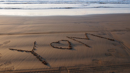 Japanese coast Sunset Sandy beach
