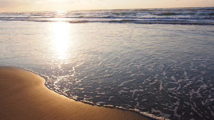 Japanese coast Sunset Sandy beach