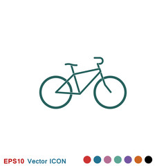 Fototapeta premium Bicycle icon. Vector element illustration on background.