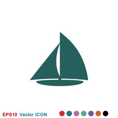 Boat icon vector in trendy flat style isolated on background. Ship transport, boat symbol