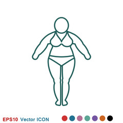 Body icon in flat minimal design. Concept illustration for web site. Sign, symbol, element.