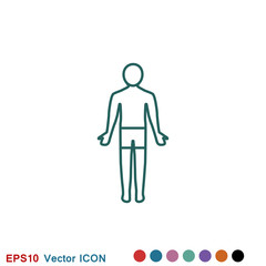 Body icon in flat minimal design. Concept illustration for web site. Sign, symbol, element.