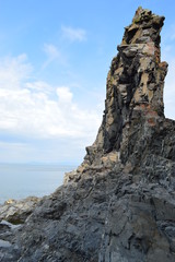 beautiful rock near the sea