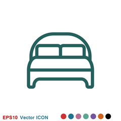 Plakat Bed icon vector, flat symbol on background.