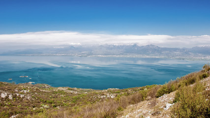 Top view of Skadar lake. Montenegro.