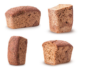 Set Healthy bread from sprouted grain whole, cut in half
