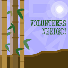 Handwriting text Volunteers Needed. Conceptual photo Social Community Charity Volunteerism
